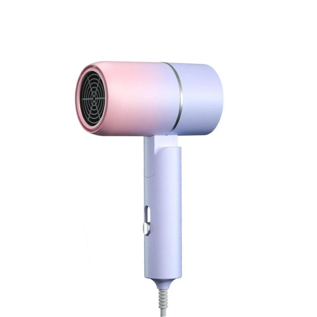 Compact Travel Hair Dryer - Mini Folding Hot Air Blow Dryer for Home & Salon Use - Perfect for Travel, Gym, Dorm & On-the-Go Styling