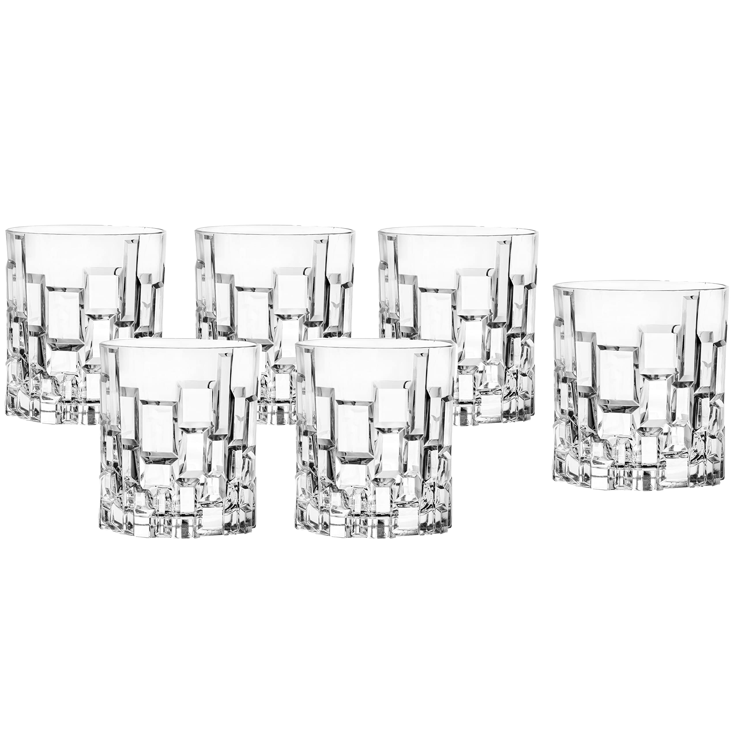 Elegant Modern Italian Crystal Glassware Set - Etna 6-Piece for Wine, Champagne & Cocktails | Perfect for Parties, Weddings & Special Events