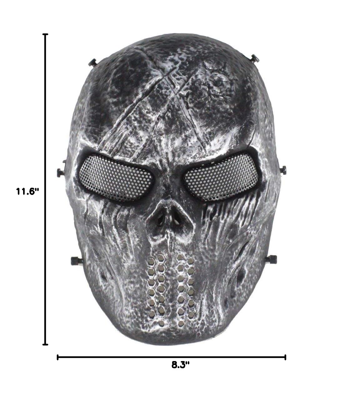 LEJUNJIE Tactical CS Protective Mask - Full Face Skull Skeleton Mask for Airsoft, Paintball, Halloween & Cosplay | Military-Grade Safety Gear for Outdoor Sports & Costume Parties
