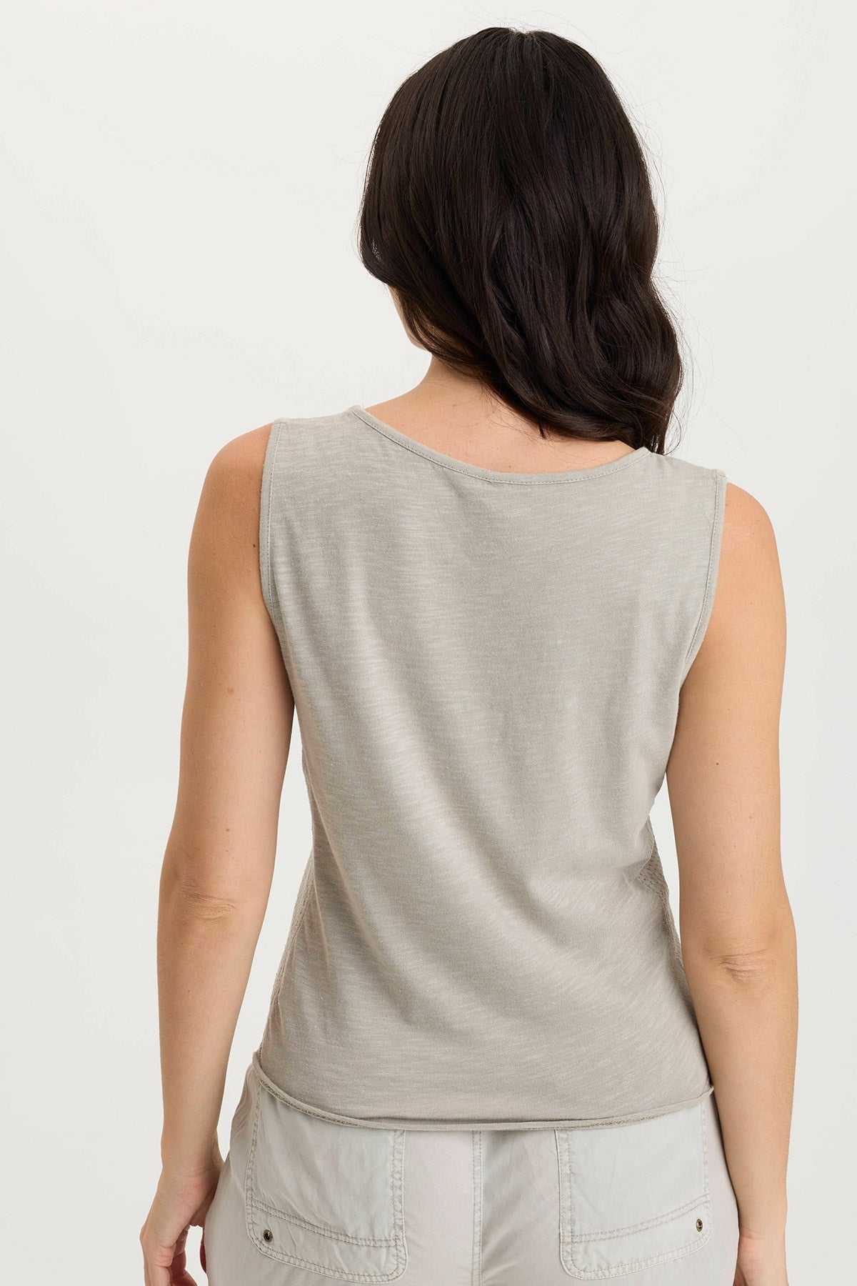 Landis Perforated Poplin & Jersey Pocket Tank Top - Breathable Summer Casual Shirt for Men & Women | Perfect for Outdoor Activities, Travel, and Everyday Wear