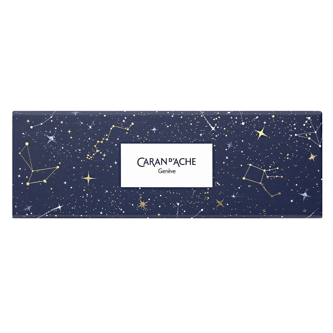 Premium Caran d'Ache 10-Piece Colored Pencil Set in Cosmic Blue - Perfect for Artists, Students & Professional Sketching