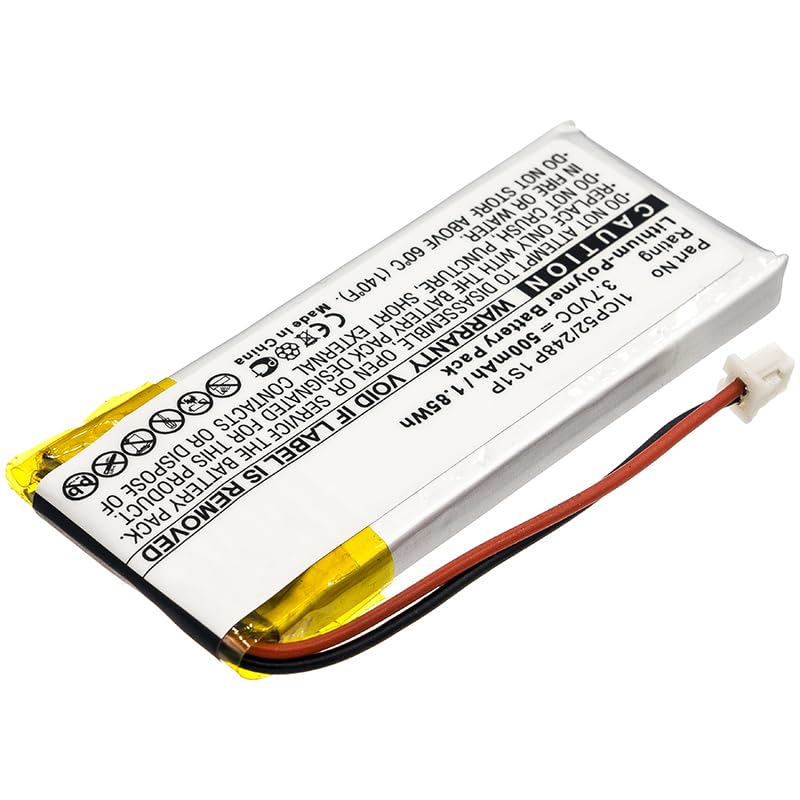 Synergy Digital Headset Battery - High Capacity 500mAh Li-Pol 3.7V Replacement for Sena 1ICP52/248P 1S1P Headset | Perfect for Motorcycle Communication & Long Rides
