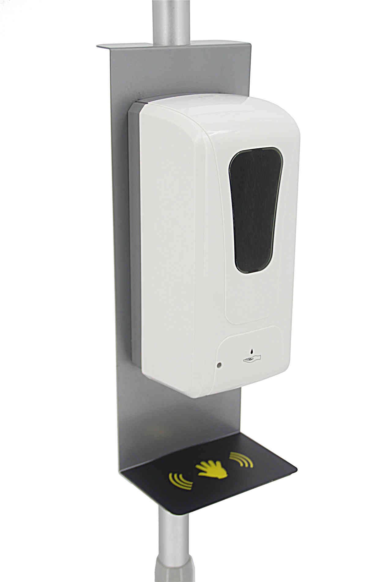 FixtureDisplays Automatic Hands-Free Hand Sanitizer Stand - Portable Touchless Sanitizer Dispenser with Adjustable Volume for Home, Office & Public Spaces