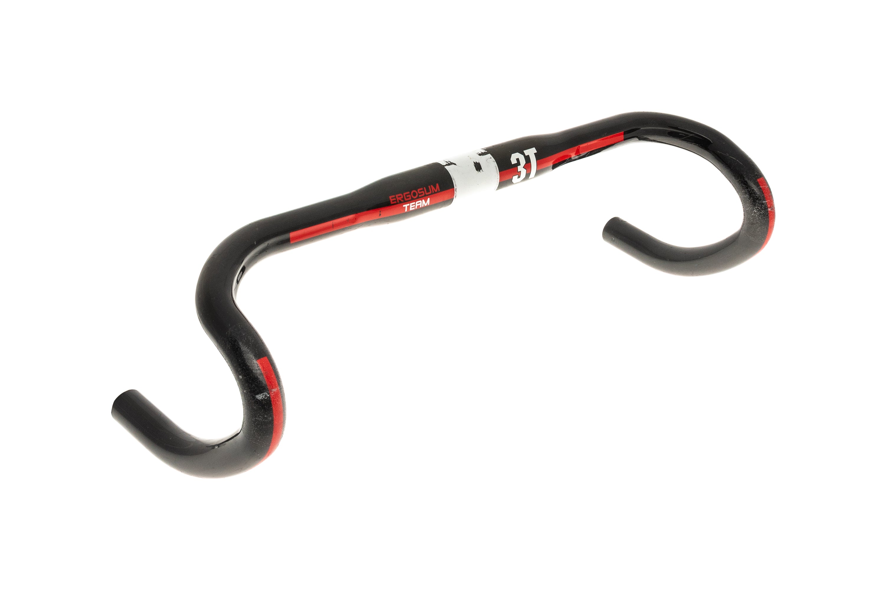 3T Ergosum Team Handlebar 31.8mm x 44cm Carbon Black - Lightweight Carbon Fiber Road Bike Handlebar for Racing & Endurance Cycling
