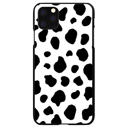 Black White Cow Dalmatian Spots On Black Case