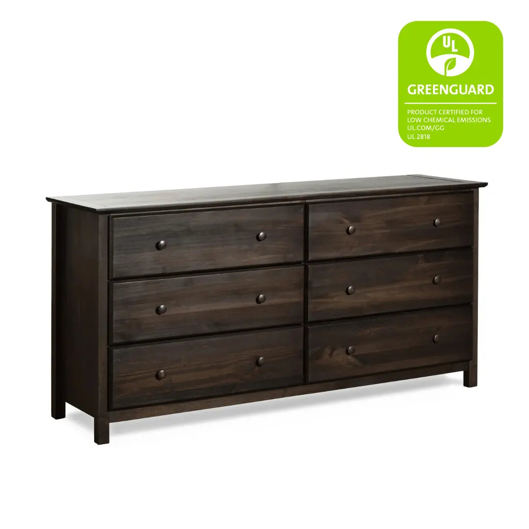 6 Drawer Shaker Dresser - Solid Wood Bedroom Furniture for Storage & Organization - Perfect for Bedrooms, Guest Rooms, and Dorm Rooms