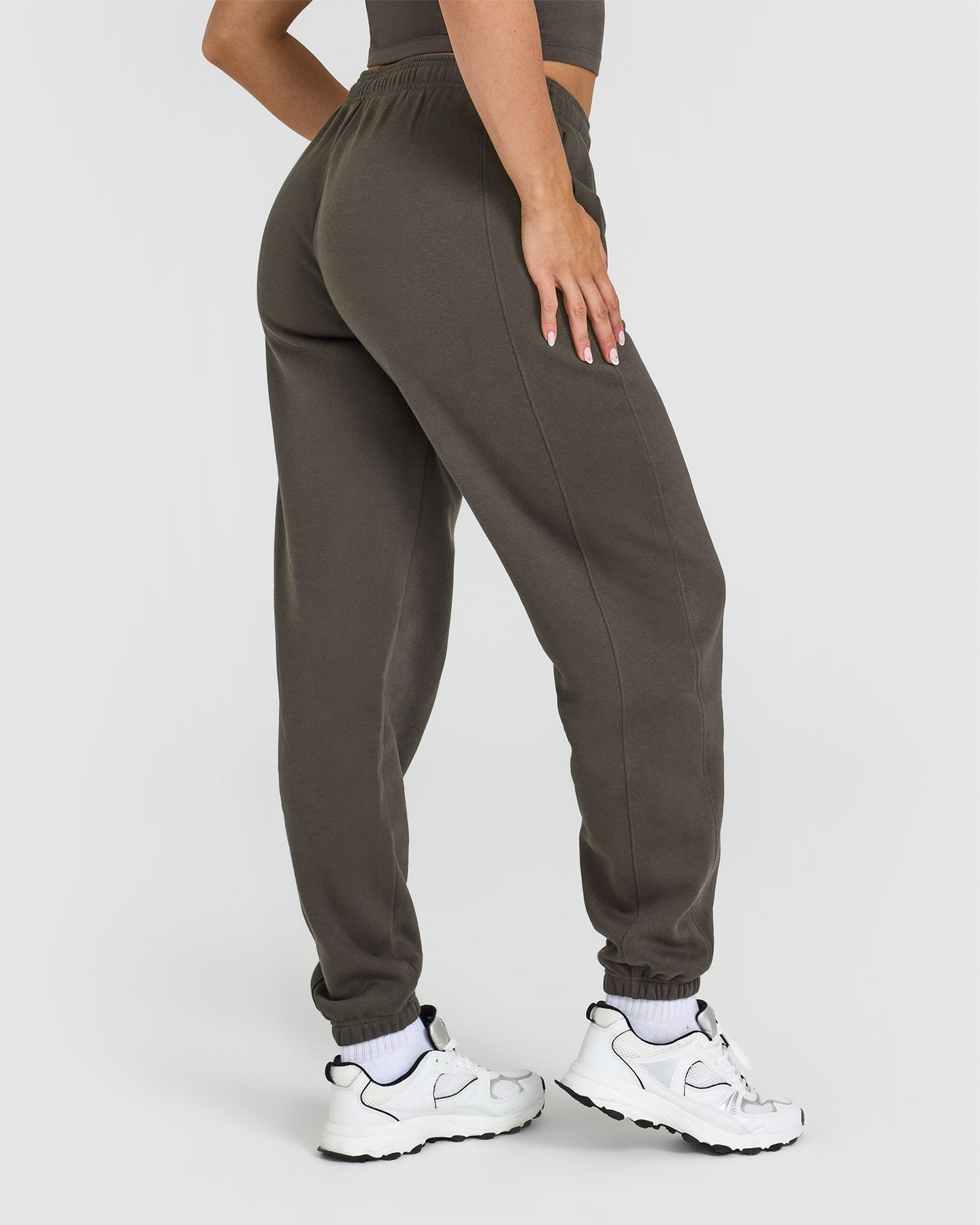 Foundations Joggers for Women - Soft High Waisted Lounge Pants with Pockets, Deep Taupe - Perfect for Yoga, Running, Travel & Relaxing at Home