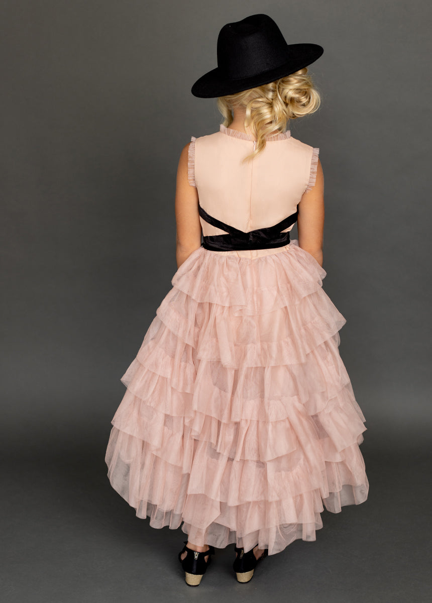 Geneva Petticoat Dress - Blush Pink & Black Vintage Style Dress for Women | Perfect for Weddings, Parties & Special Occasions