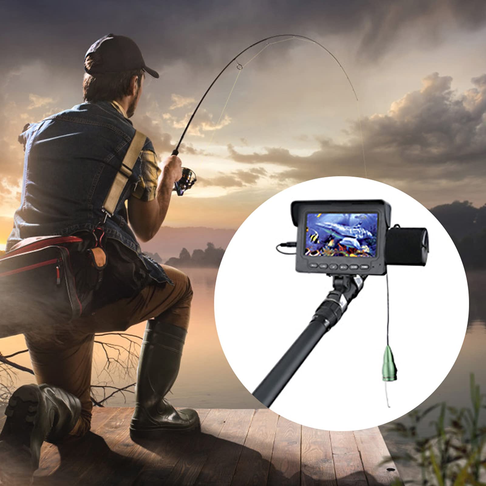 Hilitand Fish Finder Kit with 4.3