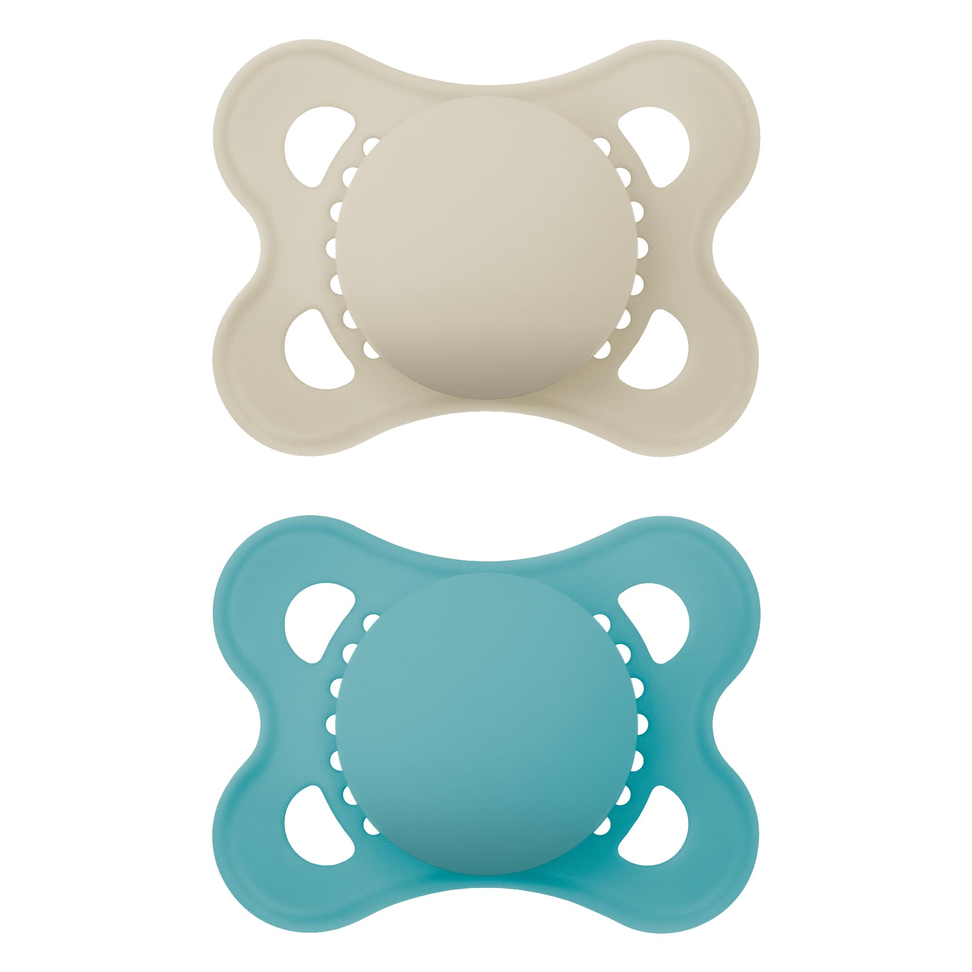 MAM Original Matte Baby Pacifiers for Boys 0-6 Months | BPA-Free Silicone Nipple | Easy to Clean Newborn Soothers | Pediatrician Approved | 2-Pack with Sterilizer Case | Perfect for Daycare, Travel & Comfort