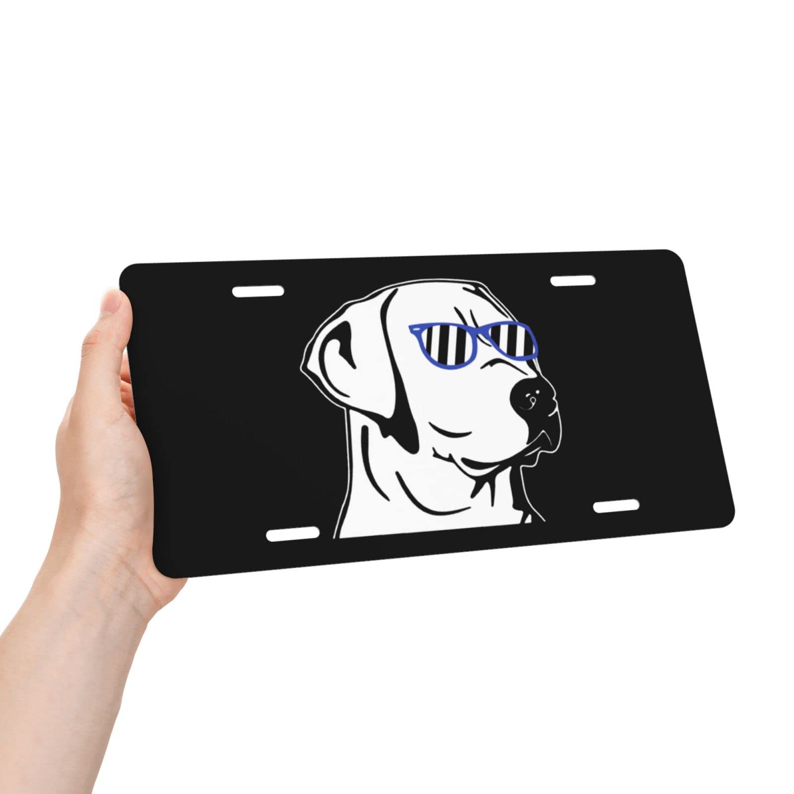 Fun Labrador Dog Novelty Car License Plate - 6x12 Inch Durable Aluminum Metal Front Decoration for Cars, Trucks & SUVs - Perfect Gift for Pet Lovers & Car Enthusiasts (Men, Women, Boys, Girls) - Great for Road Trips, Vehicle Personalization & Dog-Themed Decor