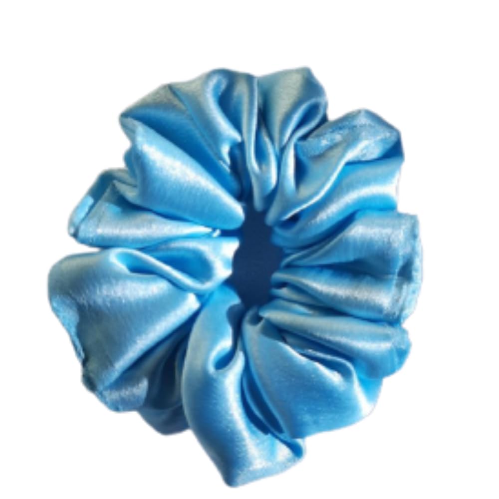 Premium Satin Hair Scrunchies for Women - Soft Elastic Hair Bands (3-Pack) - Gentle & Stylish Hair Accessories for Work, Gym, and Everyday Use