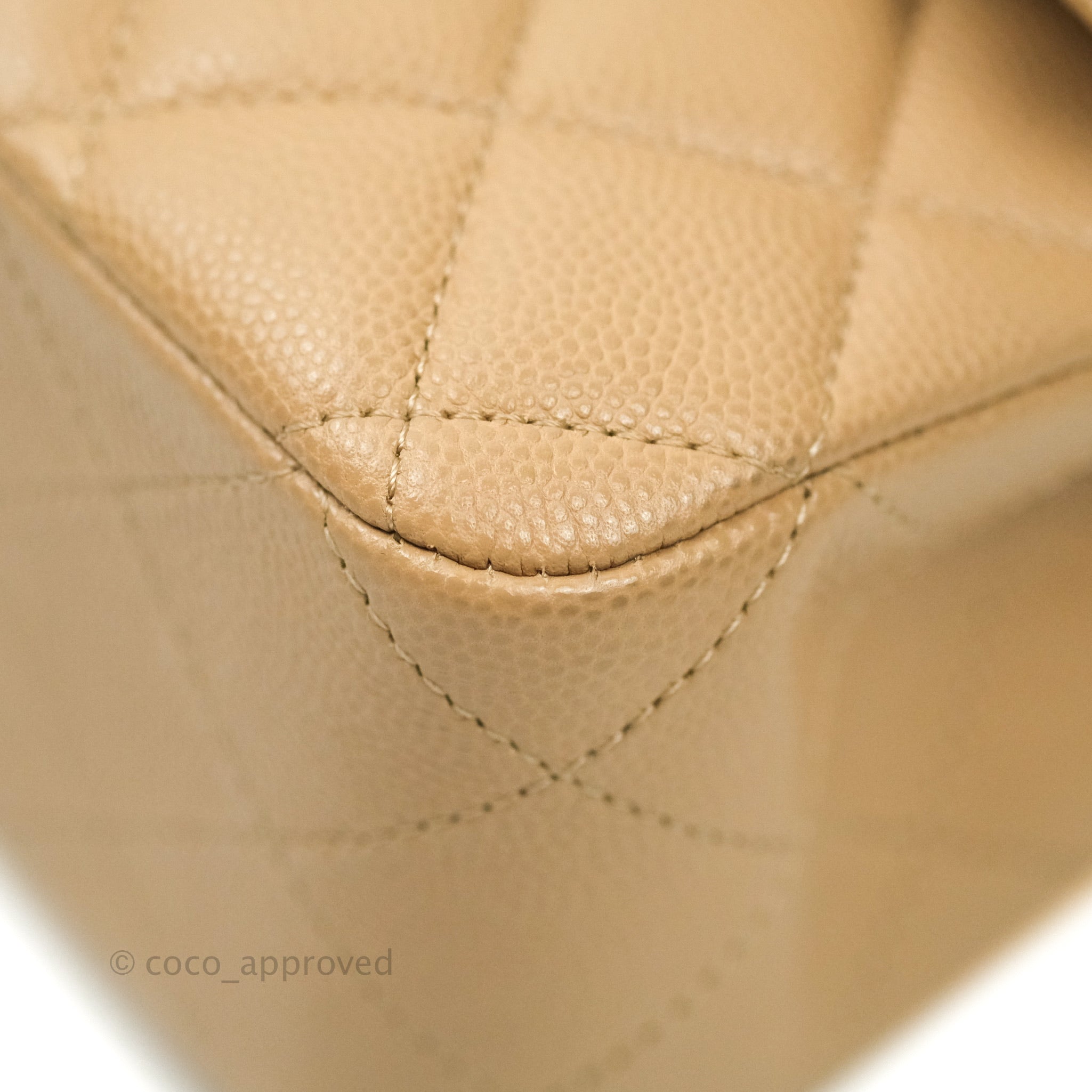 Chanel Classic Medium Double Flap Bag in Dark Beige Caviar Leather with Gold Hardware | Luxury Designer Handbag for Women | Perfect for Work, Evening Events & Special Occasions