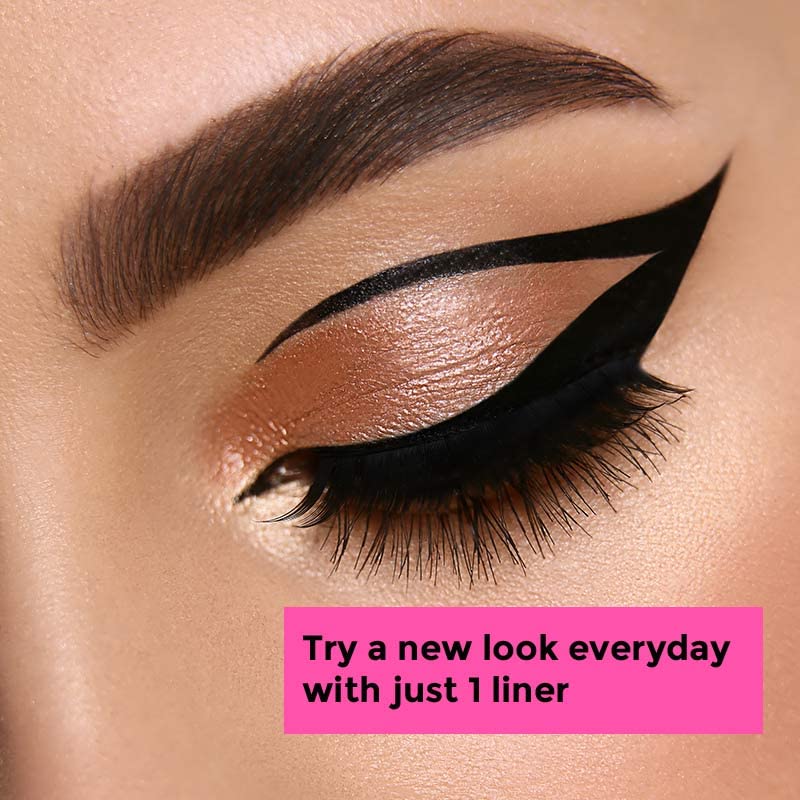 24H Waterproof Black Eyeliner - Long Lasting Matte Finish, Quick Drying & Smudgeproof - 8ml Liquid Eyeliner for Smooth Application | Perfect for Day to Night Makeup, Parties, and Special Occasions