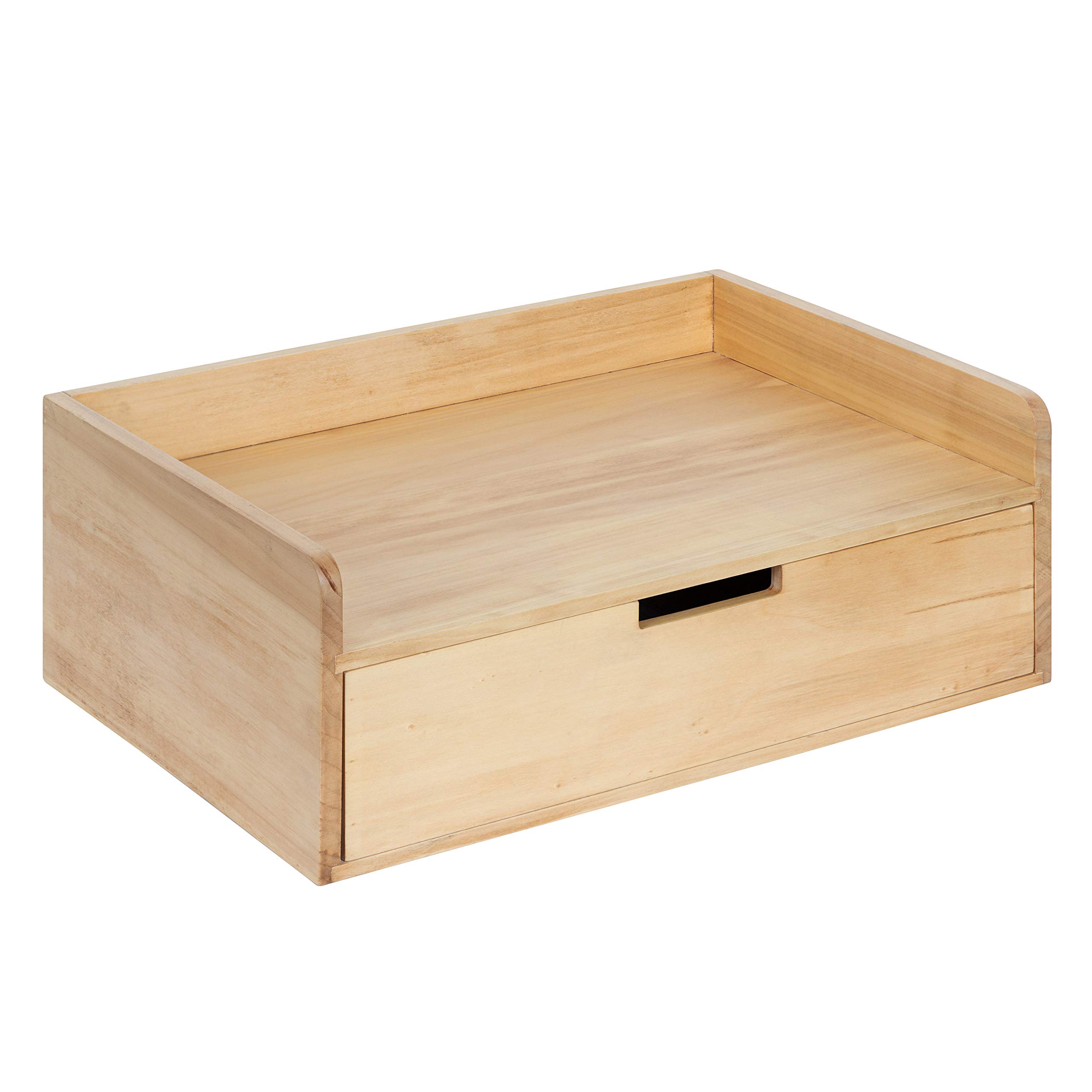 Kate and Laurel Kitt Modern Floating Wall Shelf - 18 x 6.5 x 12 Inches, Natural Wood Wall Mounted Shelf for Home Storage & Display - Perfect for Living Room, Bedroom, Bathroom or Office Decor