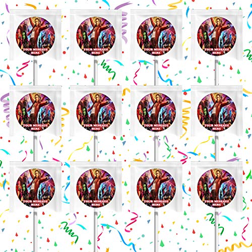 Guardians of The Galaxy Party Supplies - 12 Pack Lollipop Favors for Birthday Decorations & Superhero Themed Events