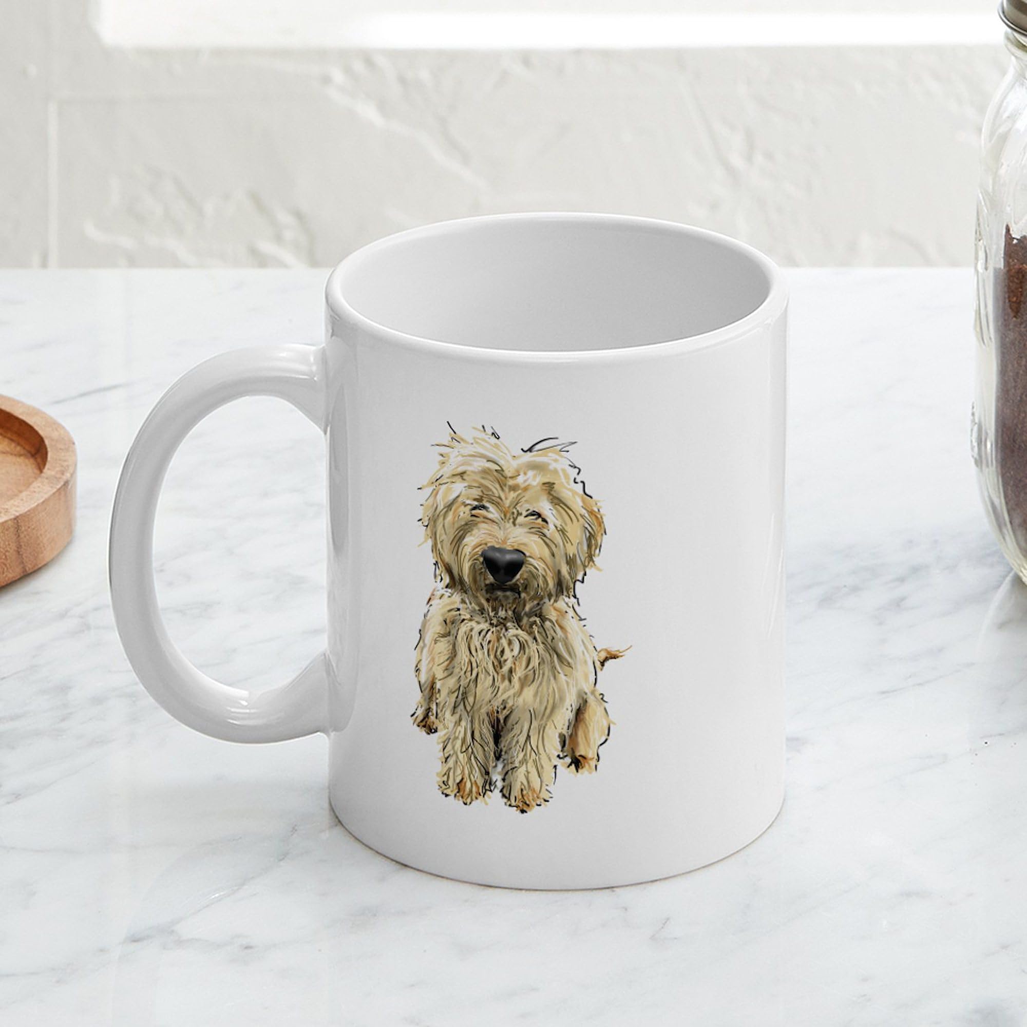 11 oz (325 ml) Ceramic Coffee Mug - Goldendoodle Themed, Perfect for Dog Lovers | Ideal for Home, Office & Gifts