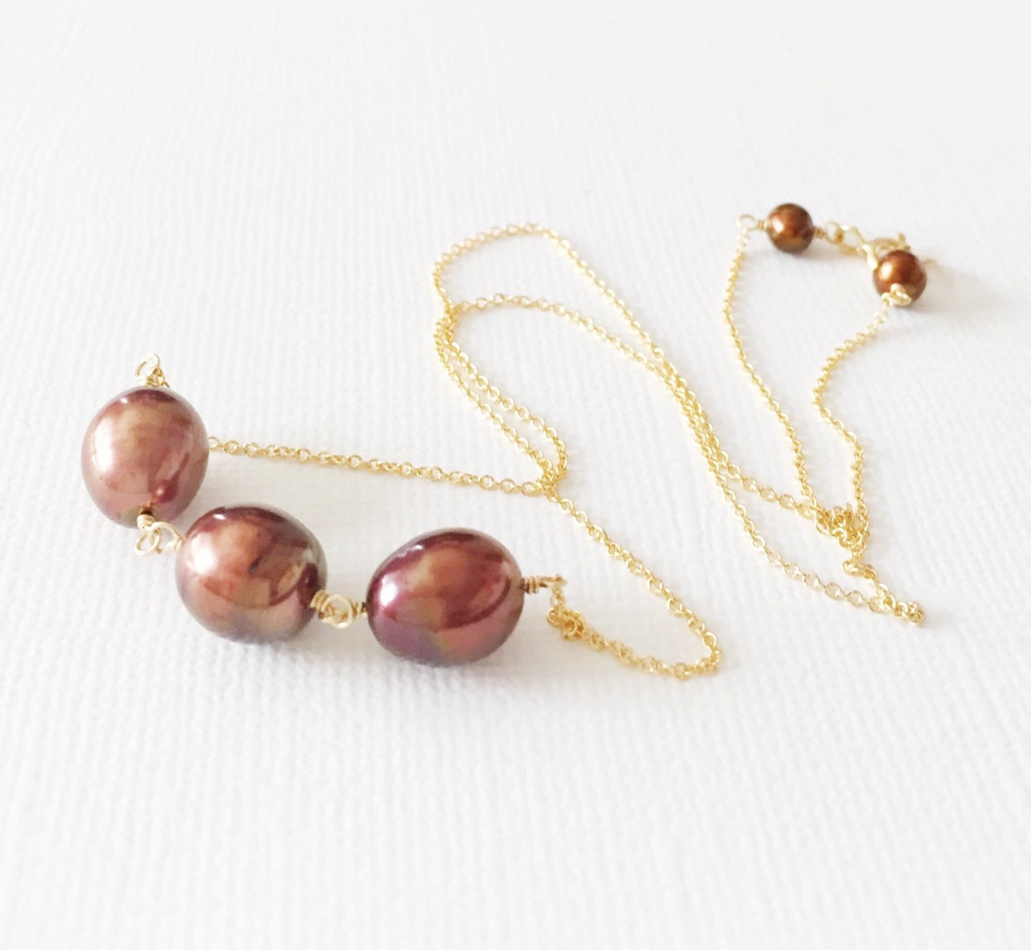 Maddi Chocolate Pearls Necklace (N168) - Elegant Pearl Jewelry for Women, Perfect for Weddings, Parties & Special Occasions