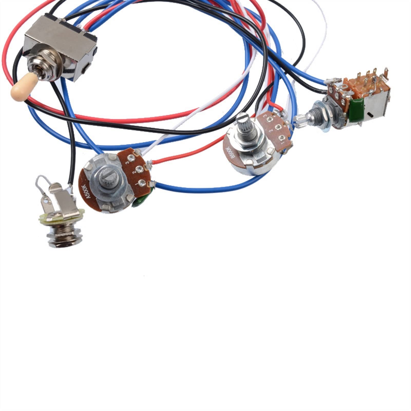 Premium TSTS Electric Guitar Wiring Harness Kit for LP Style Guitars - Prewired with Yellow Insulation | Perfect for DIY Guitar Upgrades & Professional Repairs