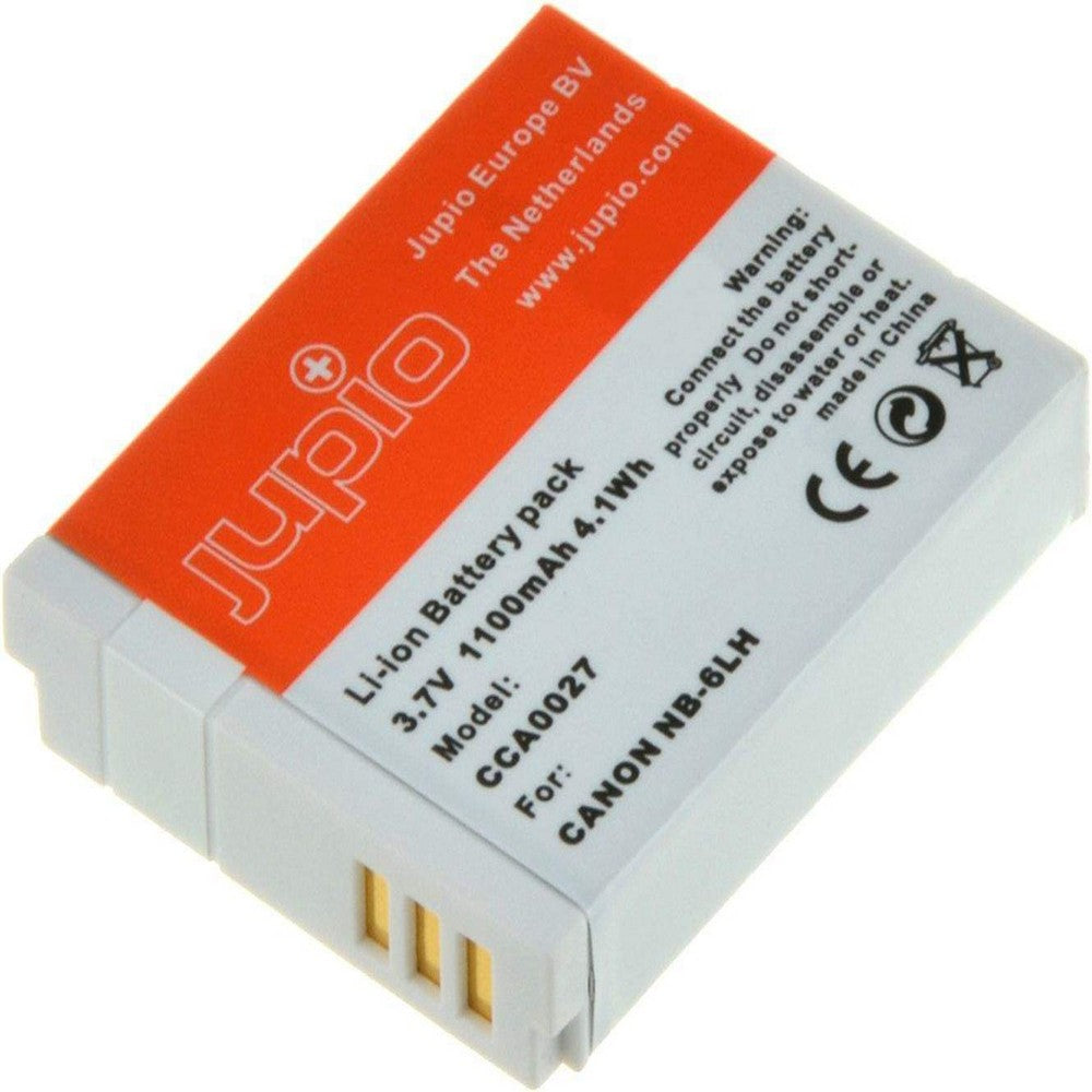 Jupio NB-6LH Replacement Battery for Canon Cameras - 3.7V 1100mAh High Capacity - Perfect for Travel, Photography & Vlogging