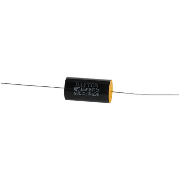 Dayton Audio DAC303PE 3.3uF Capacitor - High-Quality Audio Capacitor for Speakers, Amplifiers & Hi-Fi Systems | Perfect for DIY Audio Projects & Professional Sound Equipment Upgrades