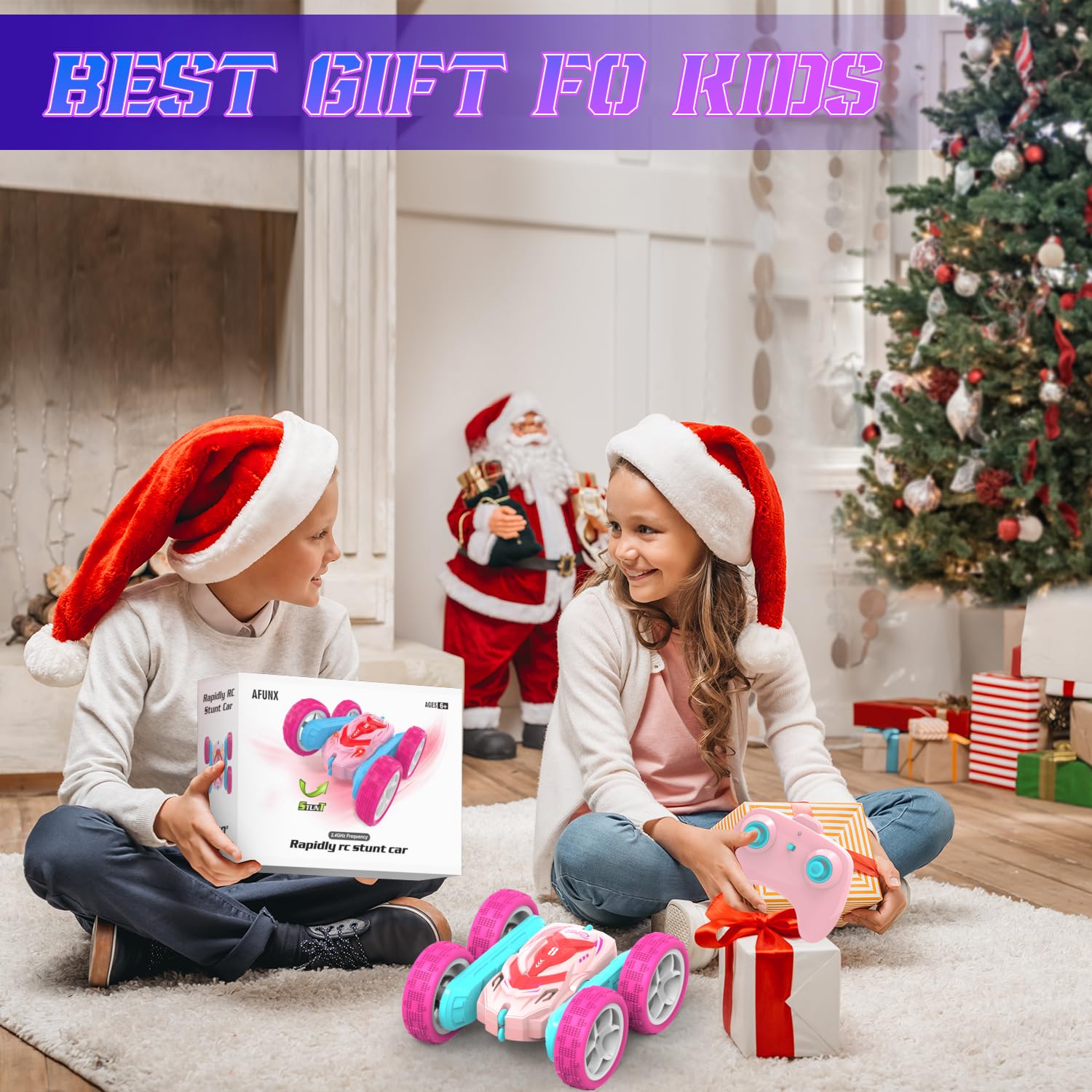 360° Flip RC Stunt Car - 2.4Ghz 4WD Rechargeable Toy for Kids | Outdoor & Indoor Play | Birthday Gift