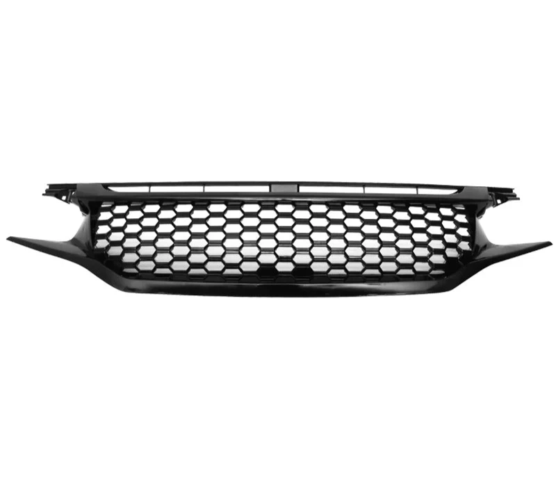 2019-2021 Honda Civic Coupe/Sedan Front Grille - Honeycomb Mesh Style Gloss Black Replacement | Perfect for Car Upgrades & Customization