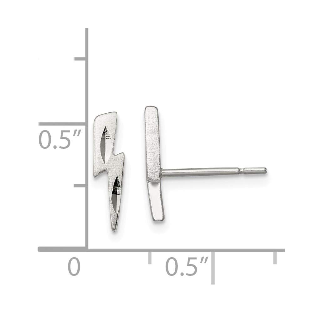 Sterling Silver Lightning Bolt Post Earrings for Women - Hypoallergenic & Dainty Stud Earrings - Perfect for Everyday Wear, Gifts & Boho Fashion