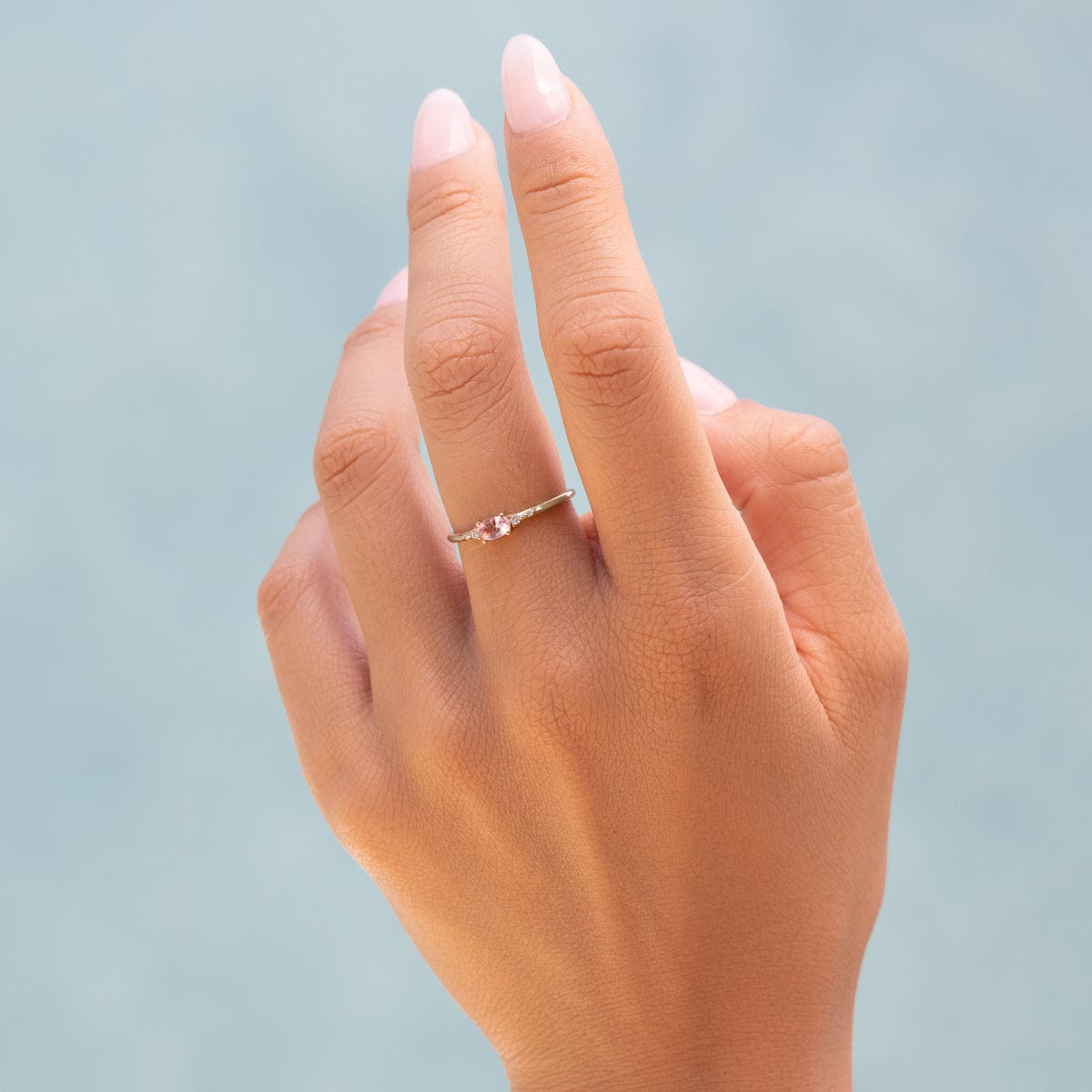 Elegant Morganite Diamond Ring for Women - 14K Rose Gold Engagement Ring, Wedding Band, Anniversary Gift - Perfect for Proposals, Bridal Jewelry & Special Occasions