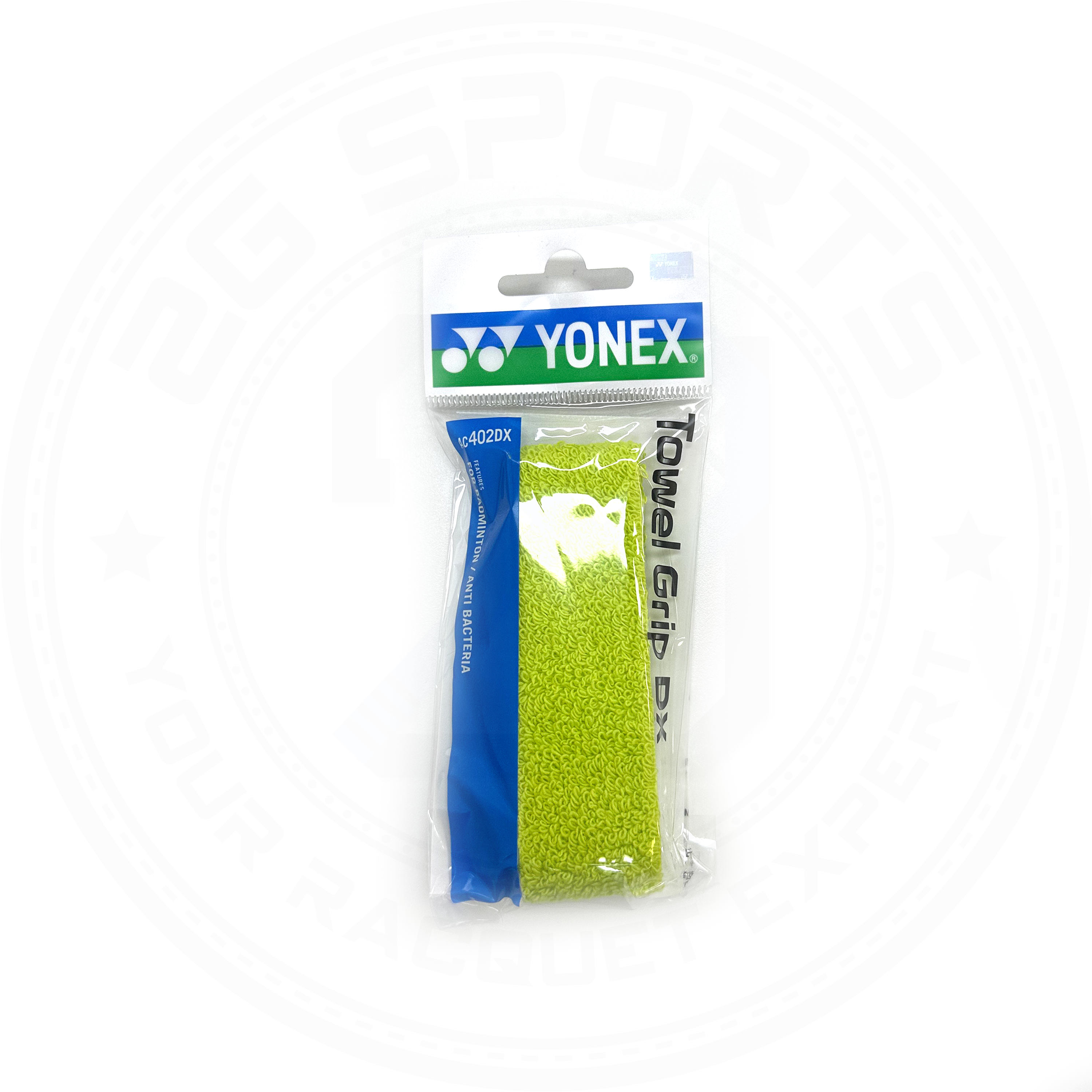 Yonex AC402DX Towel Grip DX - Premium Badminton & Tennis Racket Grip (1 Wrap) - Non-Slip Sweat Absorbent for Enhanced Performance in Sports & Training