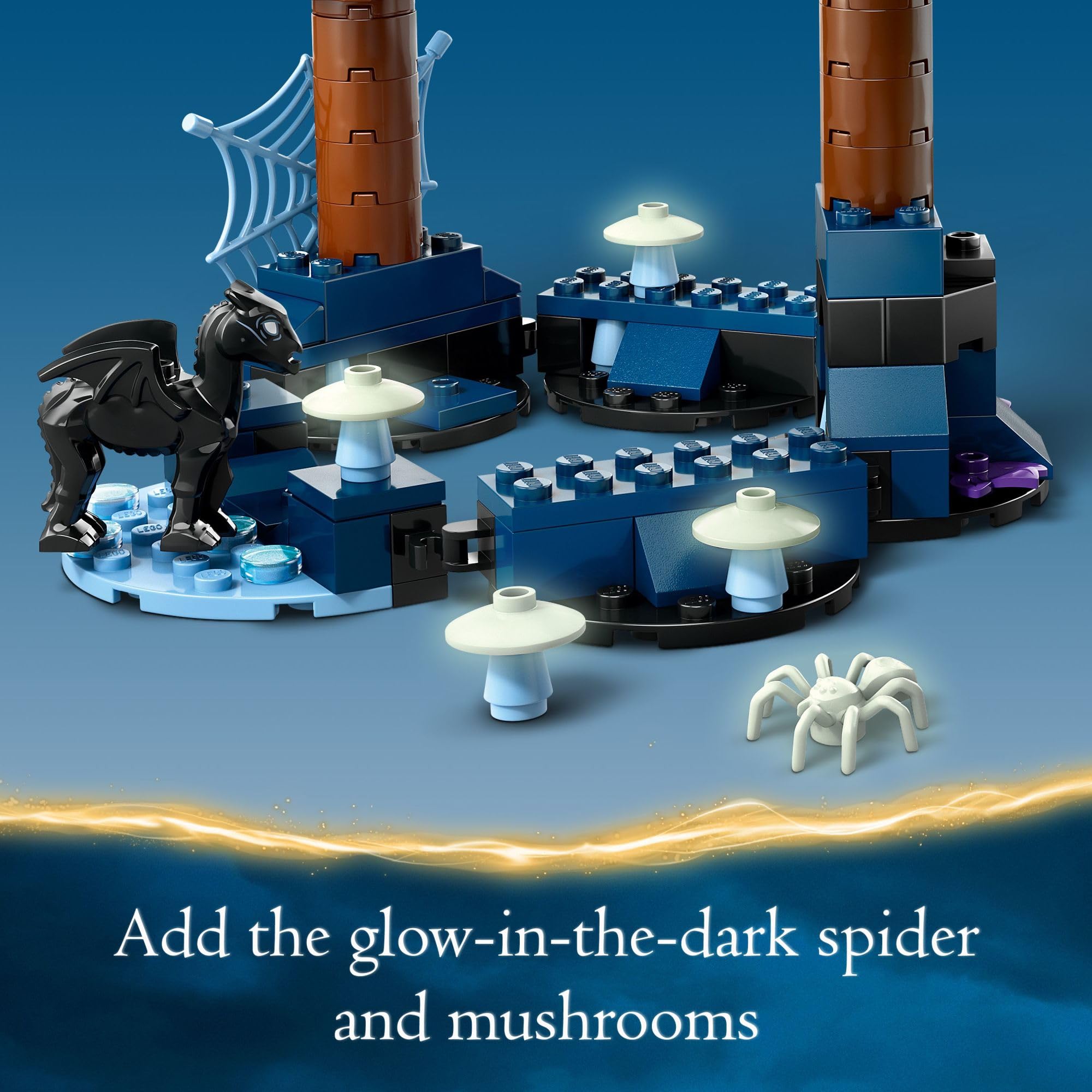 LEGO Harry Potter Forbidden Forest Magical Creatures Building Set - Glow in The Dark Buckbeak & Fantastic Beasts Figures, Collectible Toy Gift for Kids Boys Girls - Perfect for Harry Potter Fans, Birthday Gifts & Fantasy Play