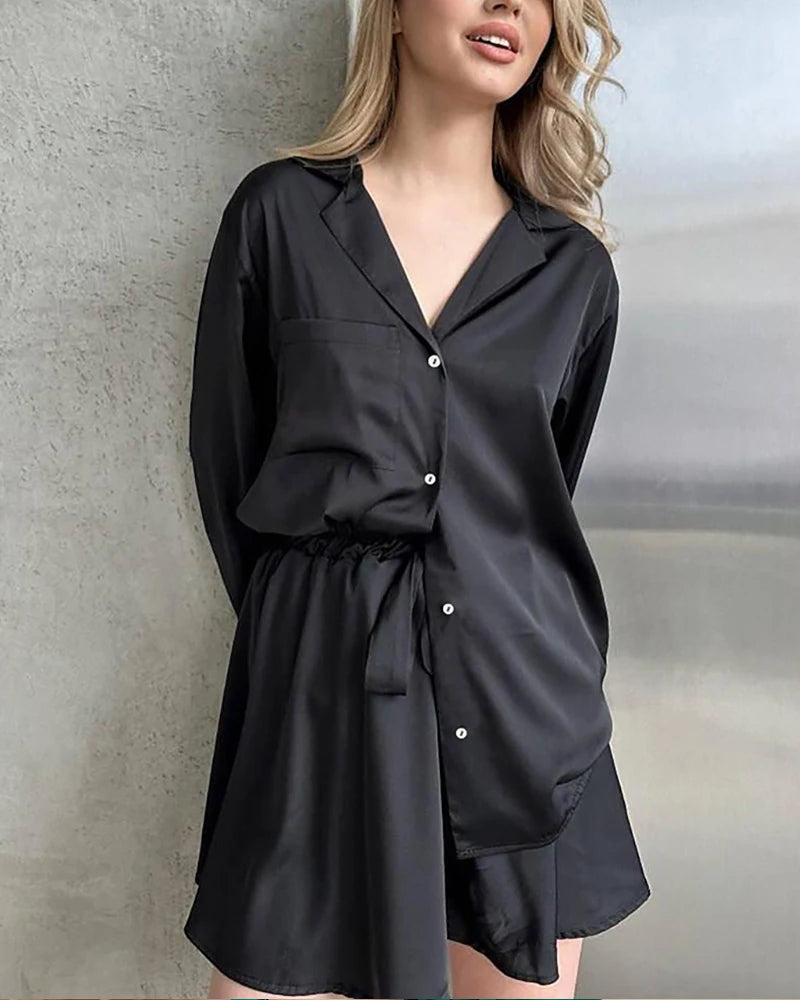 Plus Size Silk Pajama Set - Soft & Comfortable Silk Shirts & Shorts for Women | Perfect for Sleepwear, Lounge Wear & Relaxing at Home