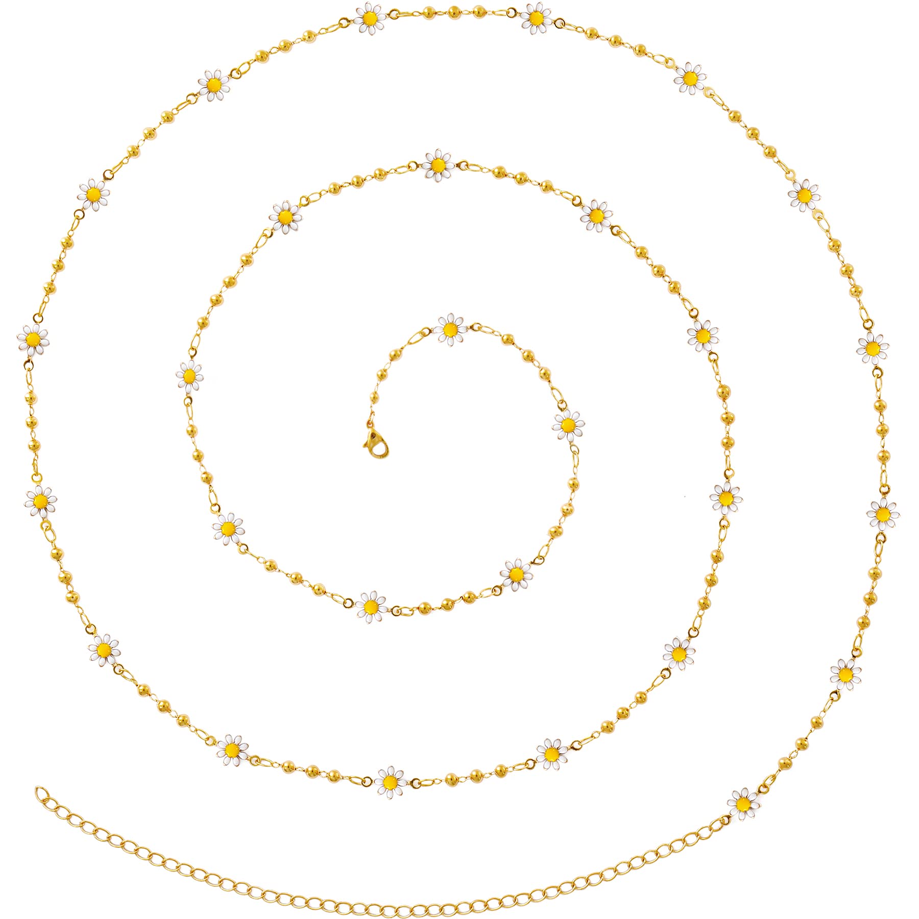 18K Gold Plated Adjustable Pearl Waist Chain for Women - Plus Size Belly Body Jewelry - Perfect for Beach, Bikini, Festival & Date Night Outfits