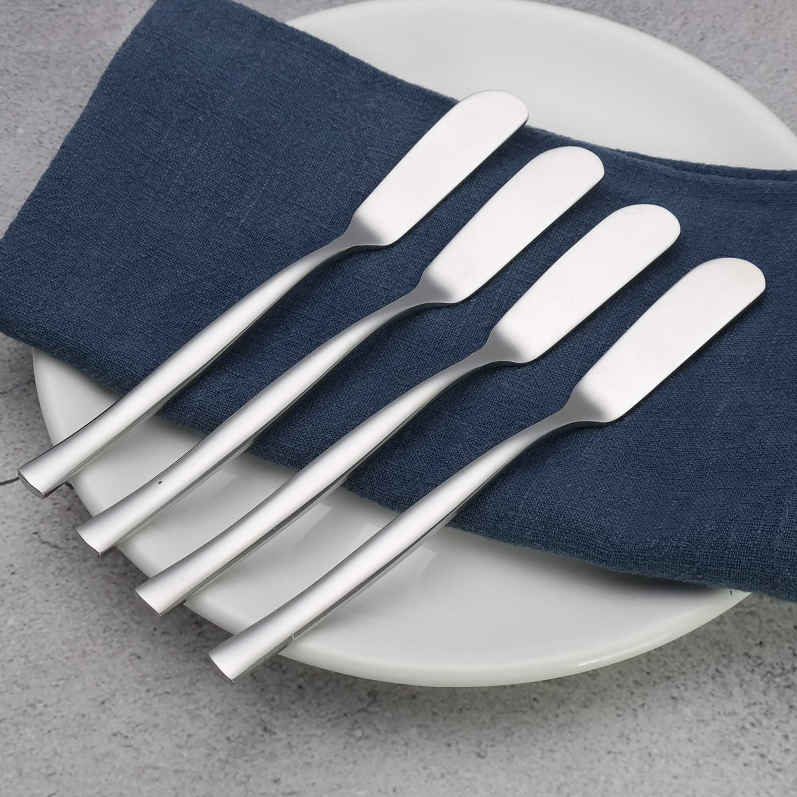 Premium Stainless Steel Butter Knife Set of 12 - Elegant Spreader Knives for Butter, Cheese & Jam - Perfect for Dining, Catering & Home Kitchen Use