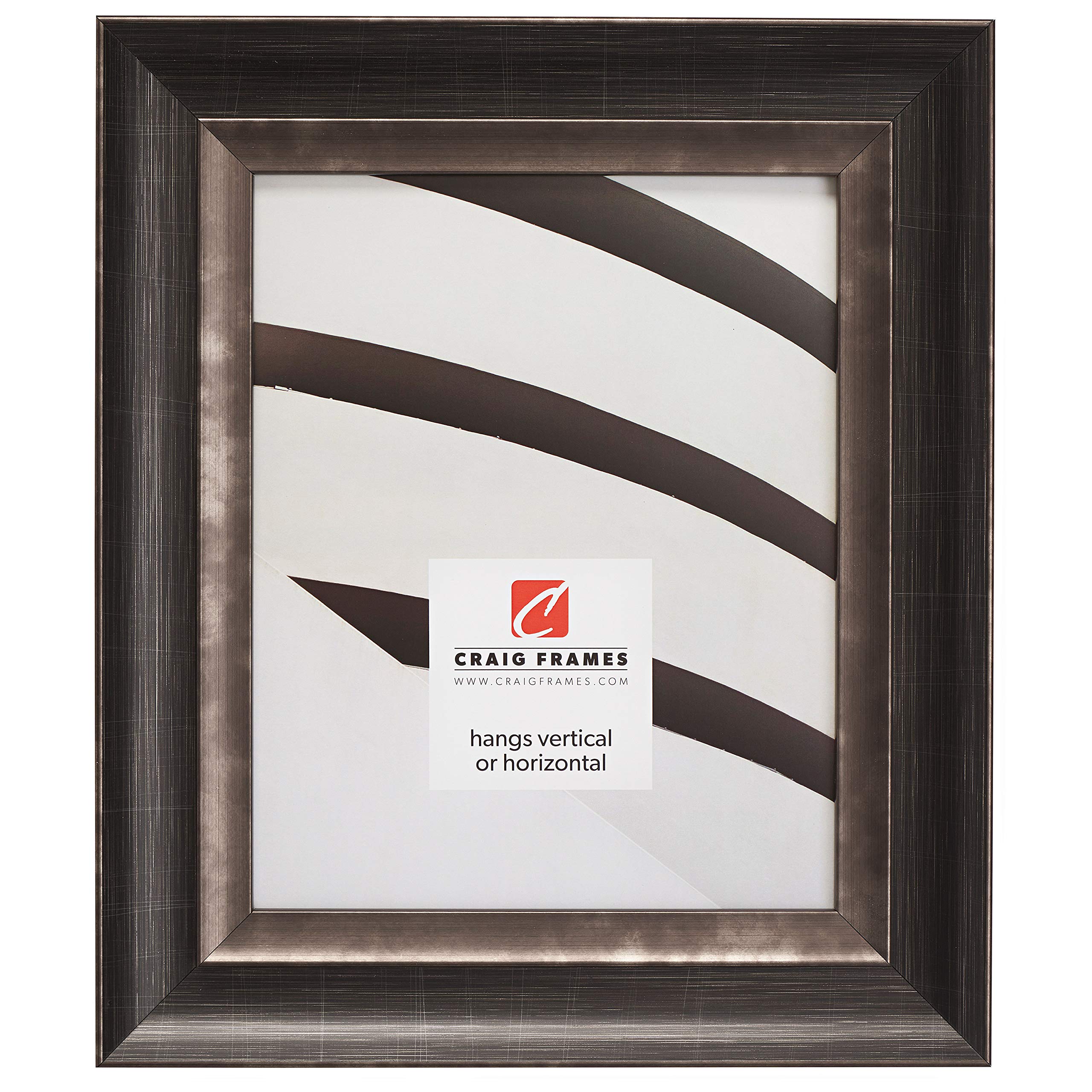 Craig Frames Ventura 24x32 Inch Picture Frame - Scratched Black Finish for Wall Art, Photos, and Posters - Perfect for Living Room, Bedroom, or Office Decor