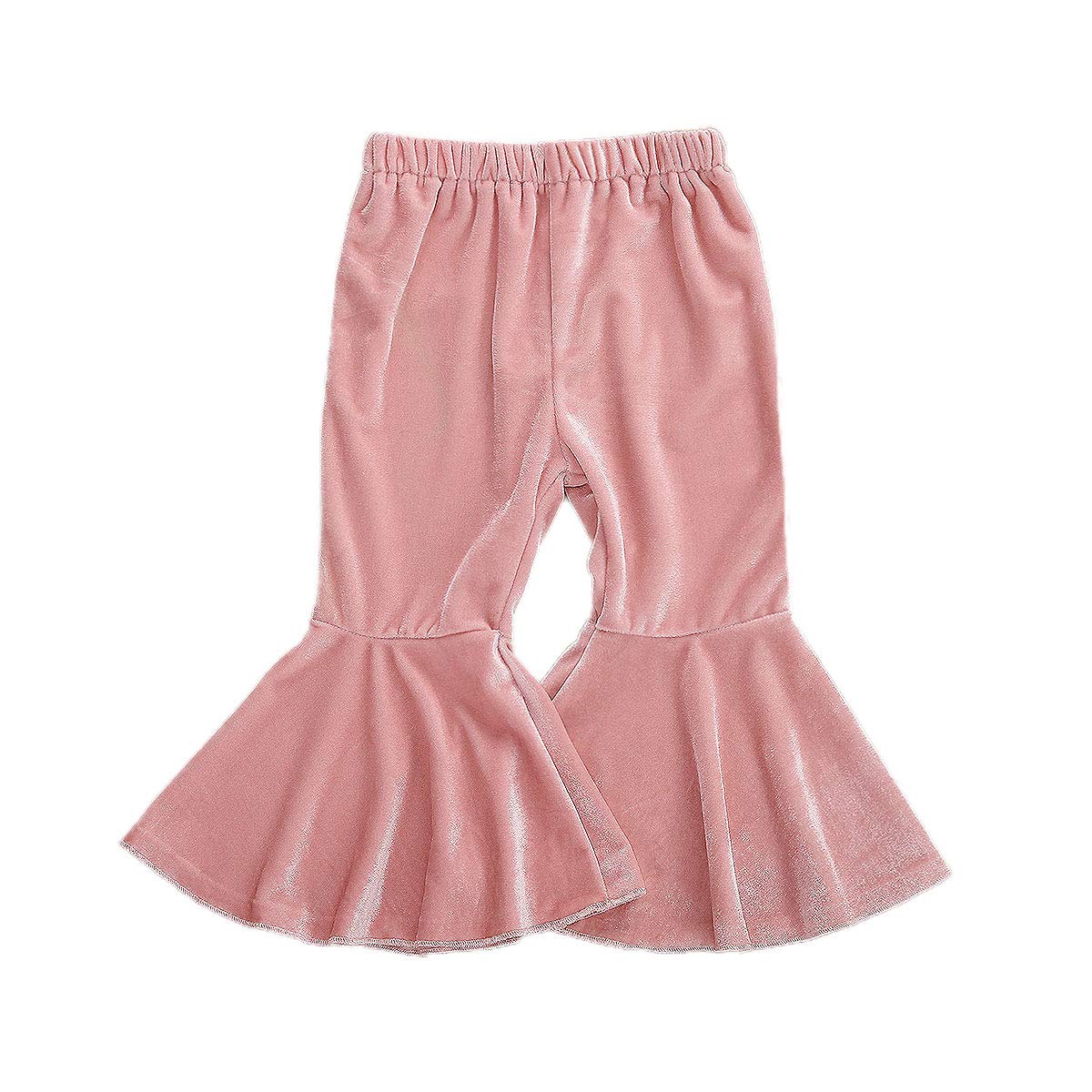 Toddler Bell Bottom Pants for Baby Girls - Soft Ruffle Leggings & Flare Trousers - Cute Outfit for Playtime, Photos & Special Occasions