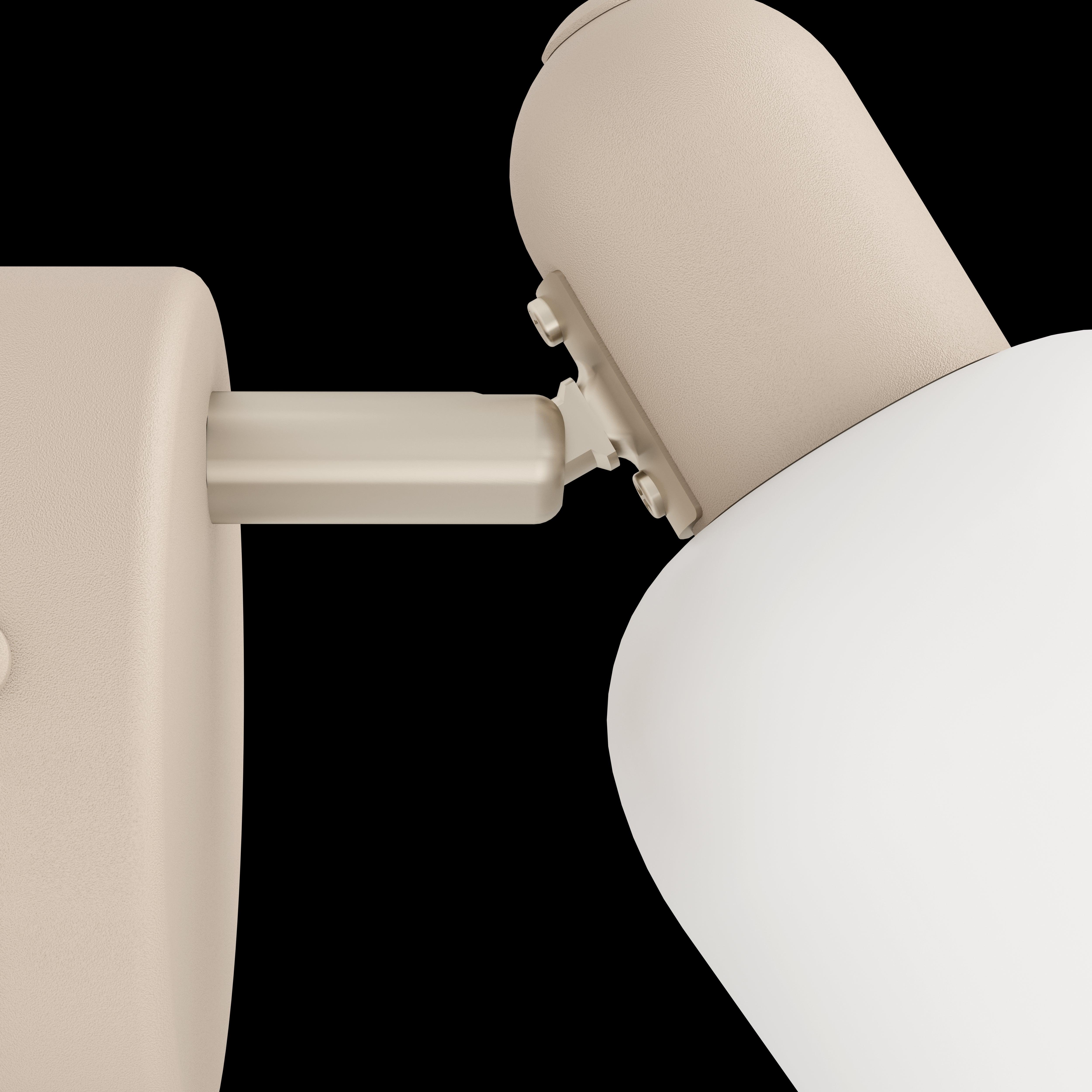 Eglo Corato Sand & White Glass Wall Spotlight - Modern LED Wall Light for Living Room, Bedroom, and Hallway Lighting