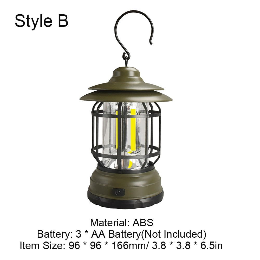 Portable Mini Hanging Camping Lantern - LED Rechargeable Outdoor Light for Hiking, Backpacking & Emergency Use