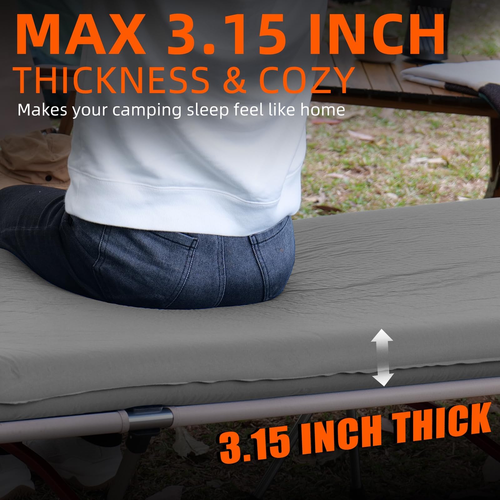 **Self-Inflating Camping Sleeping Pad with Electric Pump - 3.15