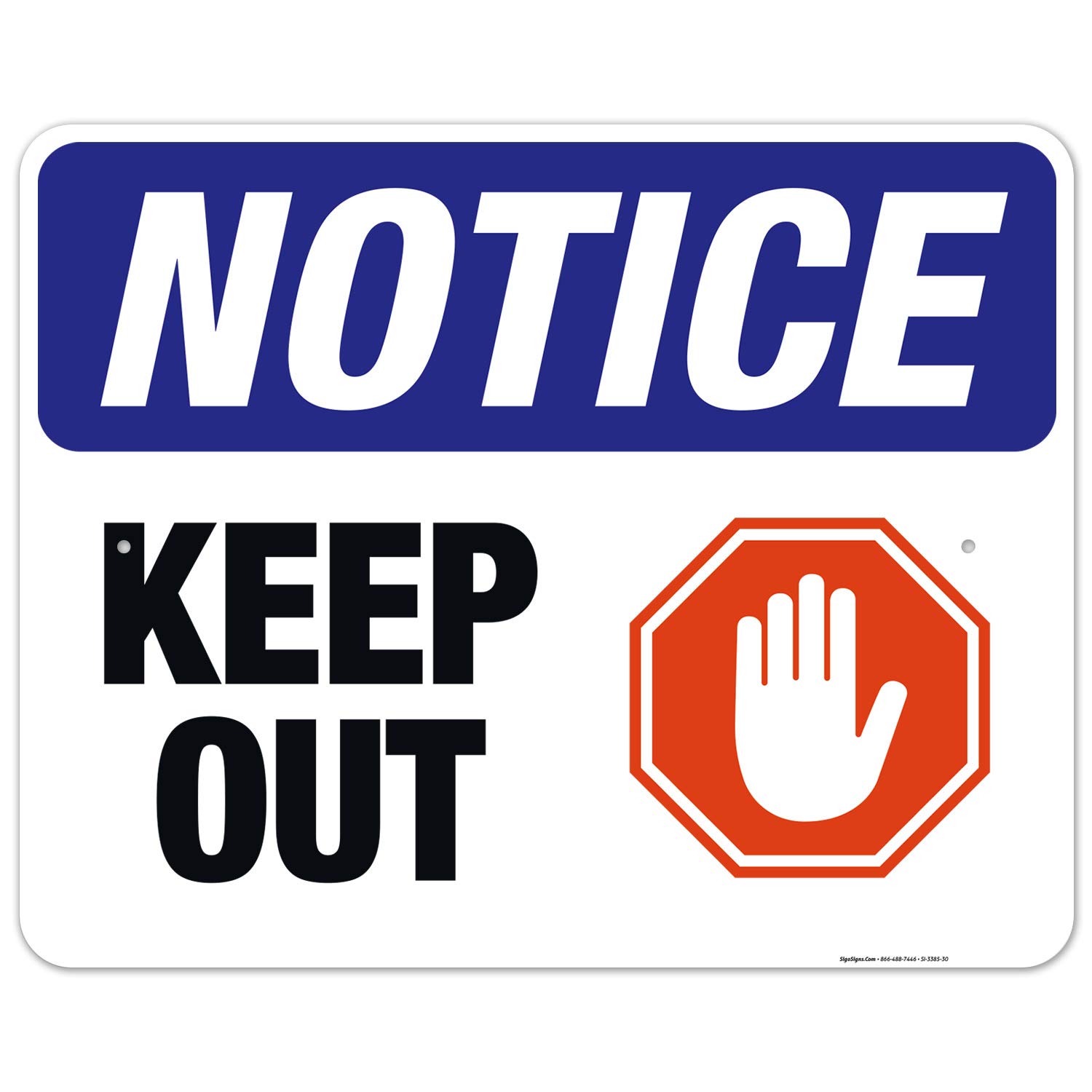 Keep Out Sign - OSHA Approved 24x30 Inches, Rust-Free .063 Aluminum, Fade Resistant for Indoor & Outdoor Use - Made in USA - Perfect for Construction Sites, Warehouses & Restricted Areas