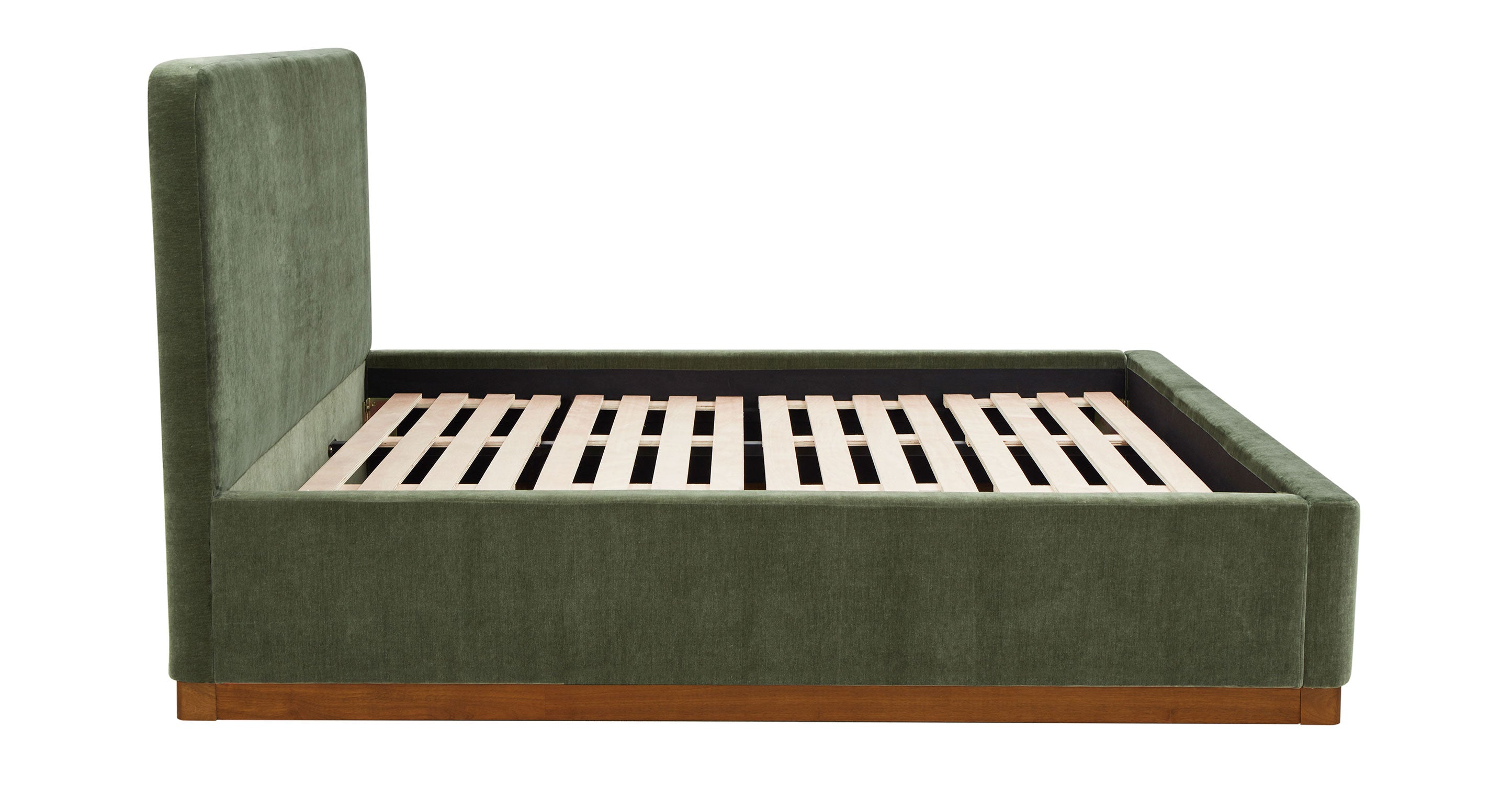 Elegant Mantua Bed Frame - Queen Size Upholstered Platform Bed with Wooden Slats - Perfect for Modern Bedrooms & Guest Rooms