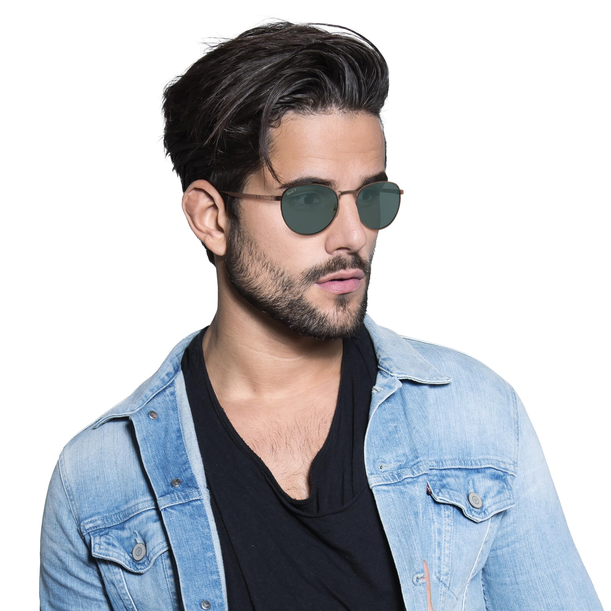 Persol PO5002ST Round Sunglasses for Men & Women - Classic Retro Polarized UV Protection Lenses - Perfect for Driving, Travel & Outdoor Activities