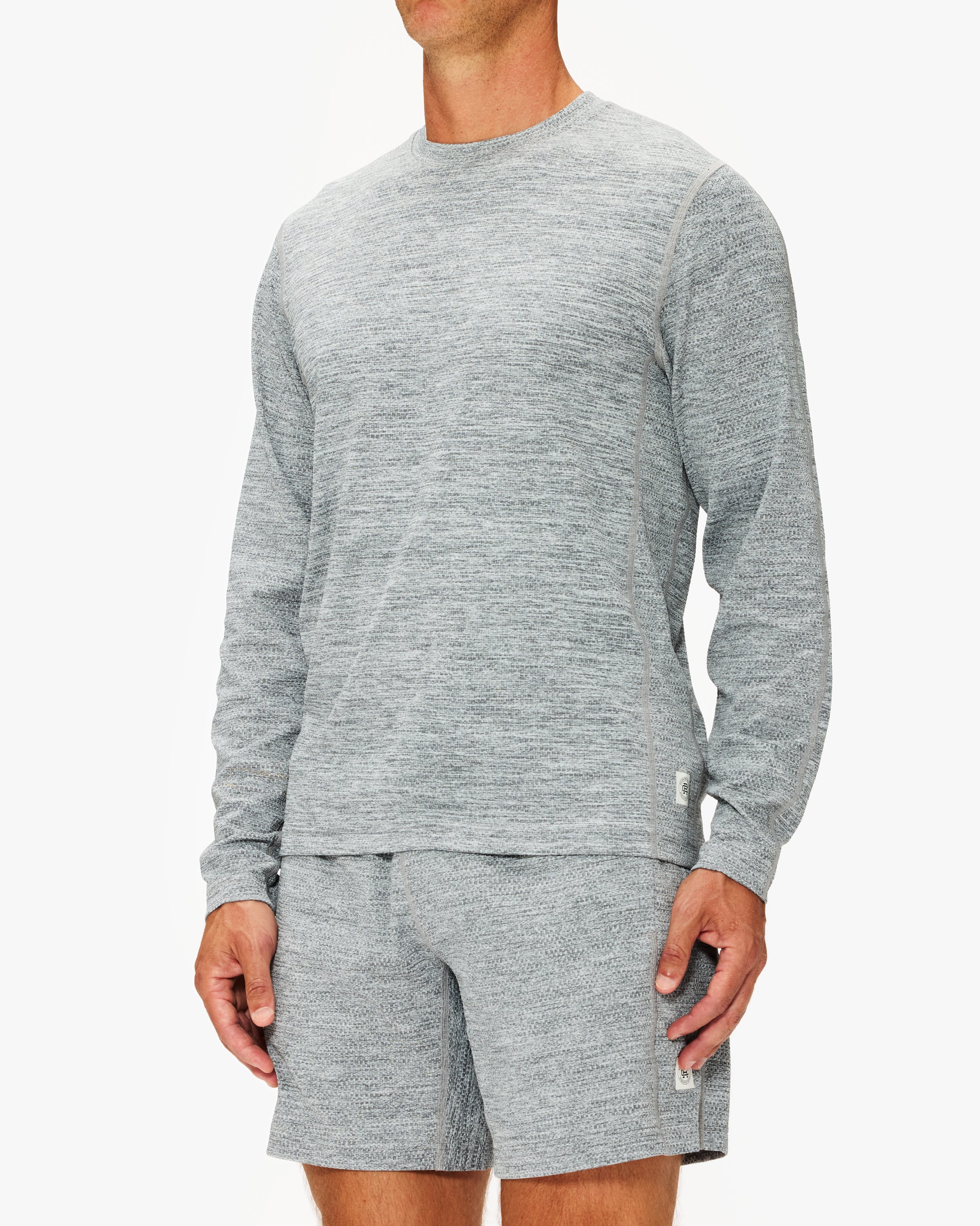 Reigning Champ Solotex Mesh Tiebreak Long Sleeve Shirt - Men's Athletic Performance Top for Tennis & Training - Breathable & Durable Workout Apparel