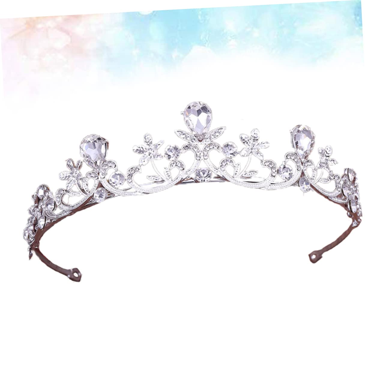 Minkissy 3-Piece Rhinestone Crown Set - Elegant Crystal Queen Tiara for Prom, Wedding & Bridal Accessories | Princess Headband for Birthday, Pageant & Special Events | Sparkling White Decorative Crown for Women & Girls