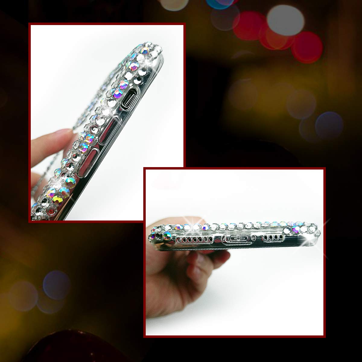 Bonitec iPhone 13 Mini Case - 3D Glitter Rhinestone Sparkle Cover with Crystal Diamond Design | Luxury Protective Phone Case for Women | Perfect for Parties, Dating & Special Occasions