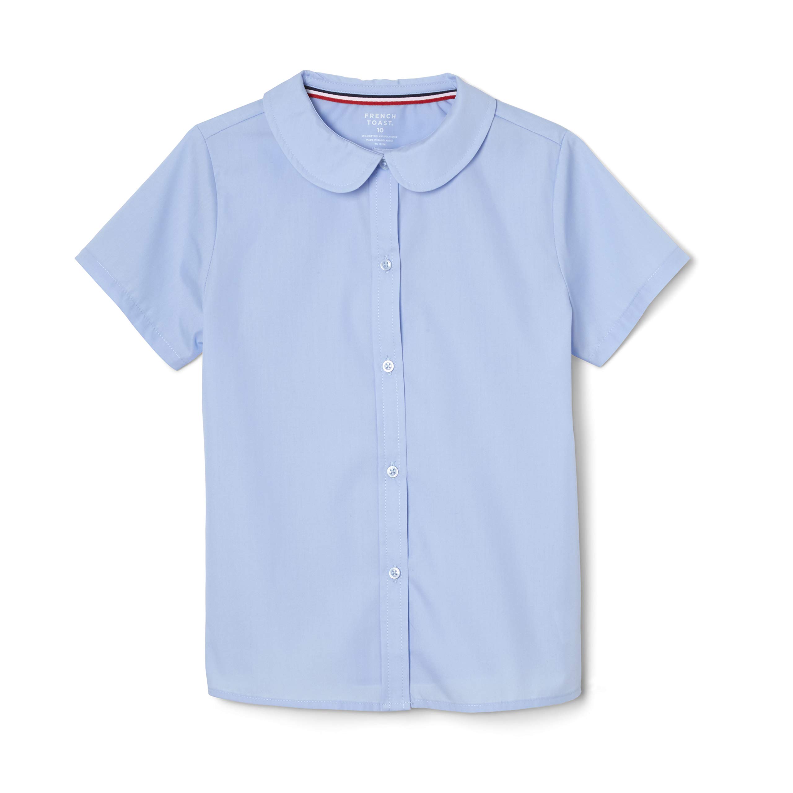 French Toast Girl's Short Sleeve Peter Pan Collar Blouse - Standard & Plus Size - Cute School Outfits & Casual Wear