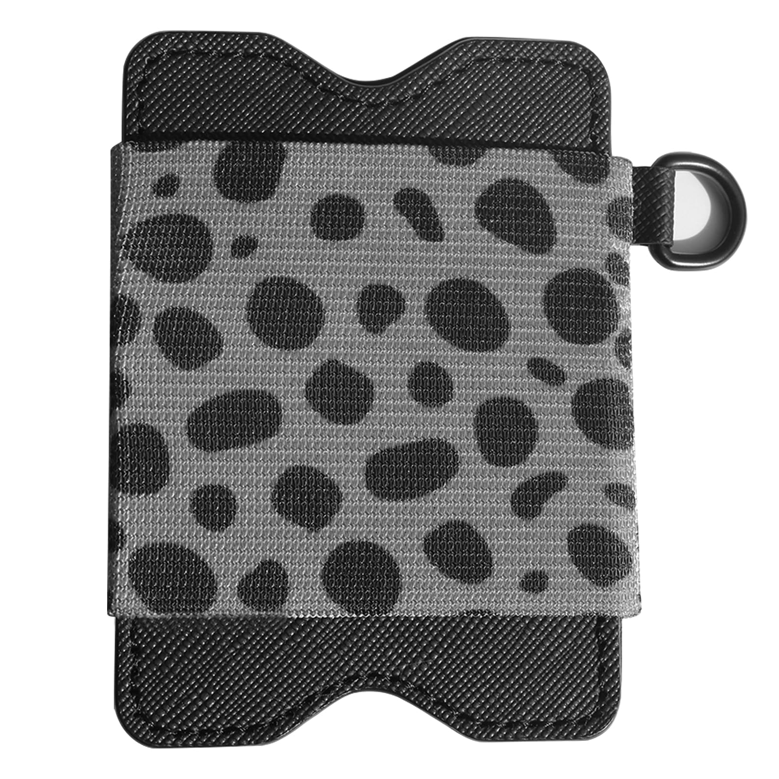 Minimalist Vertical Card Holder Wallet - Slim Elastic RFID Blocking Leather Wallet for Women & Men (Black Cowhide) - Perfect for Travel, Business & Everyday Use