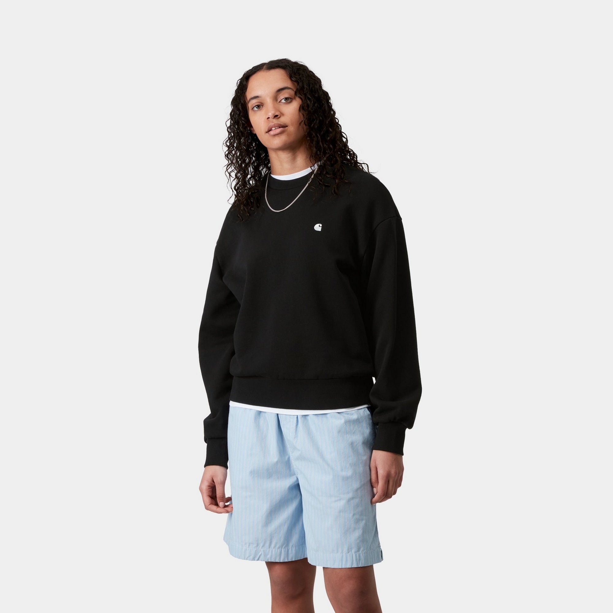 Casey Sweatshirt for Women - Soft Cotton Pullover Hoodie, Black | Casual Wear, Lounge, Gym, Outdoor Activities
