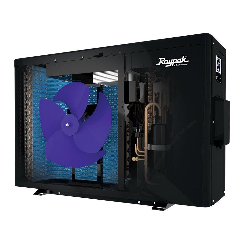 Raypak Crosswind 61K BTU Electric Pool Heat Pump - 208/230V for Efficient Heating & Cooling | Perfect for Inground & Above Ground Pools | Model 017741