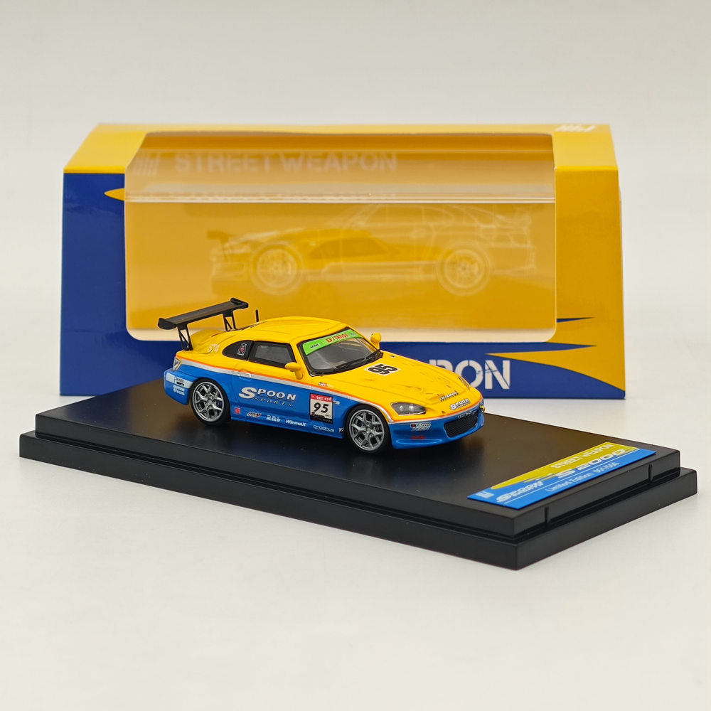 1:64 Scale Honda S2000 SPOON Limited Edition Diecast Model Car (500 Pieces) - Collectible Street Weapon Series - Perfect for Display, Racing Enthusiasts & Diecast Collectors